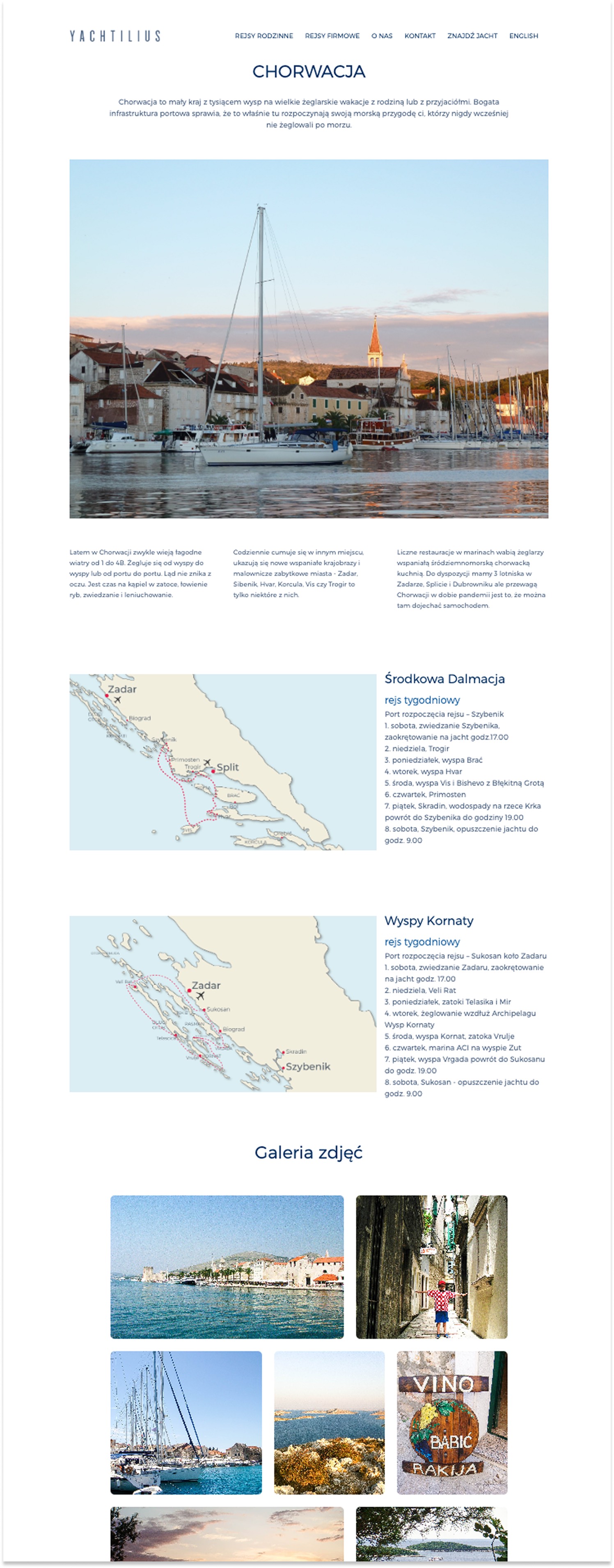 Redesigned destination page