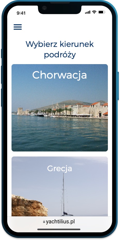 Mobile destination tiles view