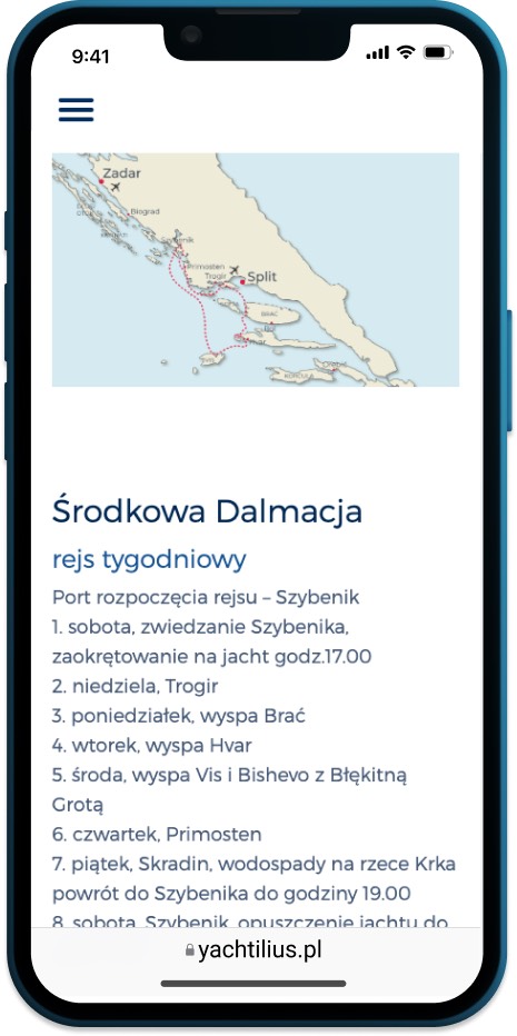 Mobile tour itinerary view