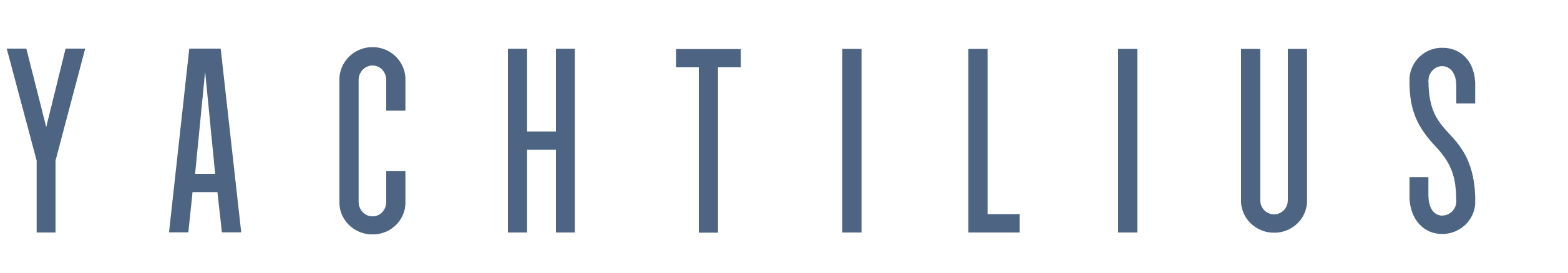 Redesigned Yachtilius wordmark logo
