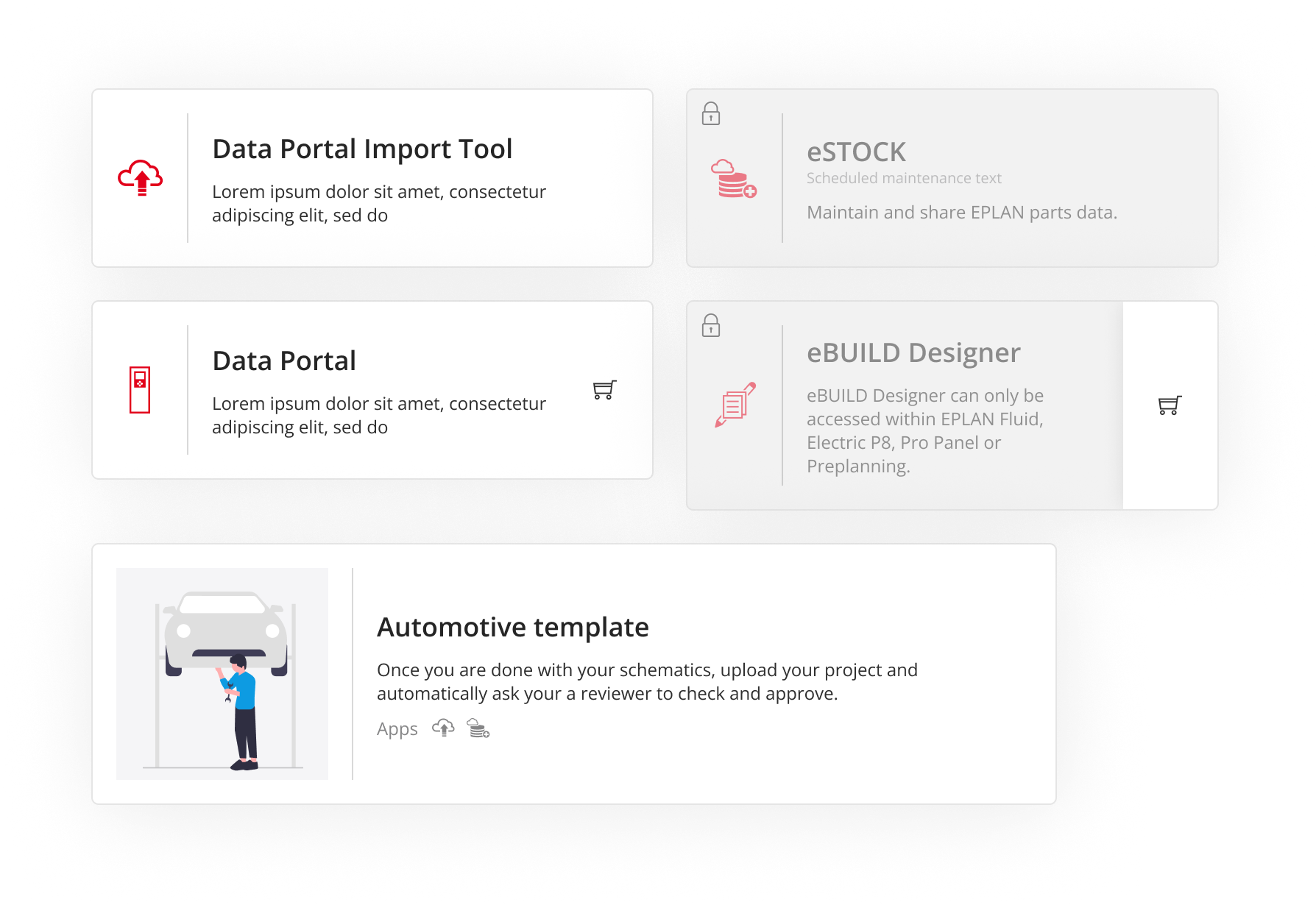 Tile component configurations